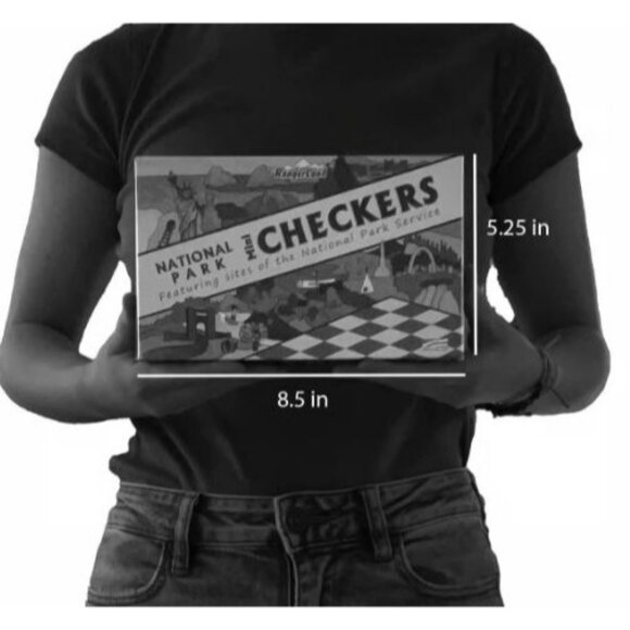 Night Sky Mini Checkers Game For Kids By Jr. RangerLand 8.5" X 5.25" - Picture 3 of 6